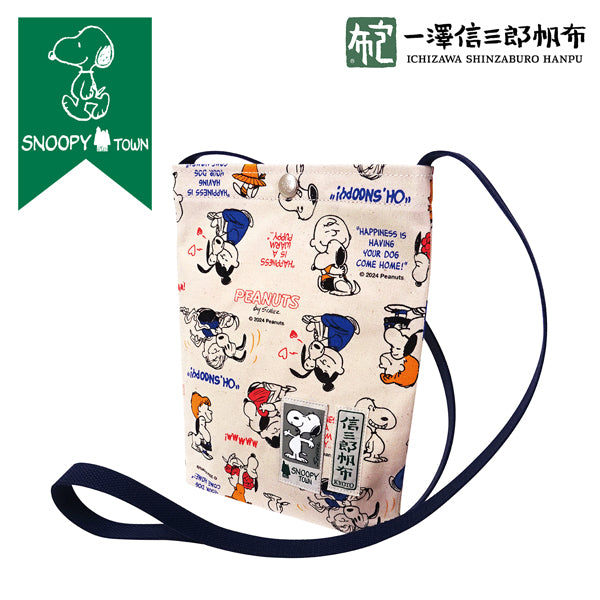 PEANUTS×一澤信三郎帆布コラボ ショルダーバッグ小 (総柄)