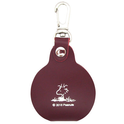 スヌーピー ルーペ付バッグチャーム (スヌーピー&ウッドストック / ワイン)