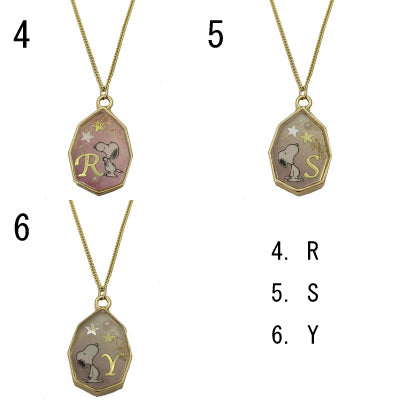 スヌーピー イニシャルペンダント