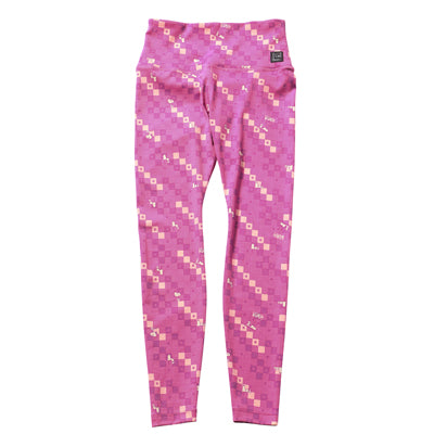 Snoopy Super Tights Checkered Printed タイツ(ピンクキューブ)