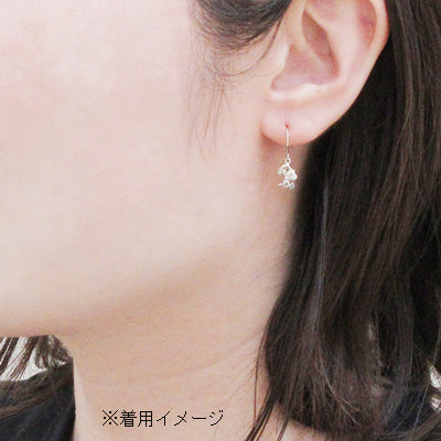 スヌーピー シルバーピアス (ダイヤ)