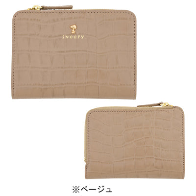 スヌーピー スリム二つ折り財布(クロコシリーズ)