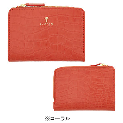 スヌーピー スリム二つ折り財布(クロコシリーズ)
