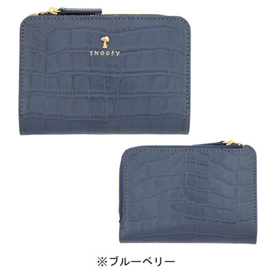 スヌーピー スリム二つ折り財布(クロコシリーズ)