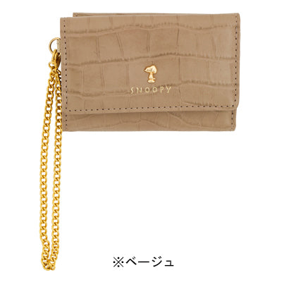 スヌーピー 三つ折り束入れ財布(クロコシリーズ)