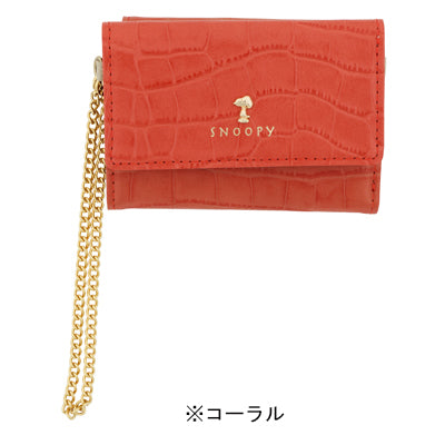 スヌーピー 三つ折り束入れ財布(クロコシリーズ)