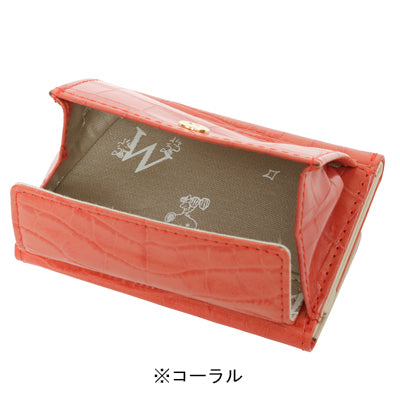 スヌーピー 三つ折り束入れ財布(クロコシリーズ)