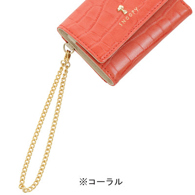 スヌーピー 三つ折り束入れ財布(クロコシリーズ)