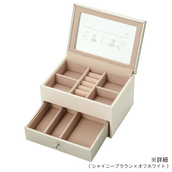 スヌーピー クリアガラスのジュエリーBOX