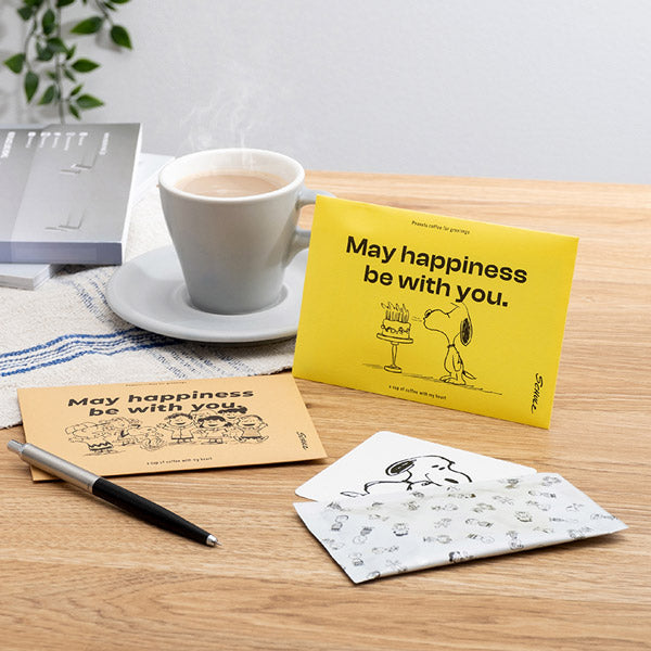 スヌーピー for greetings W MILK CAFFE LATTE (おめでとう)