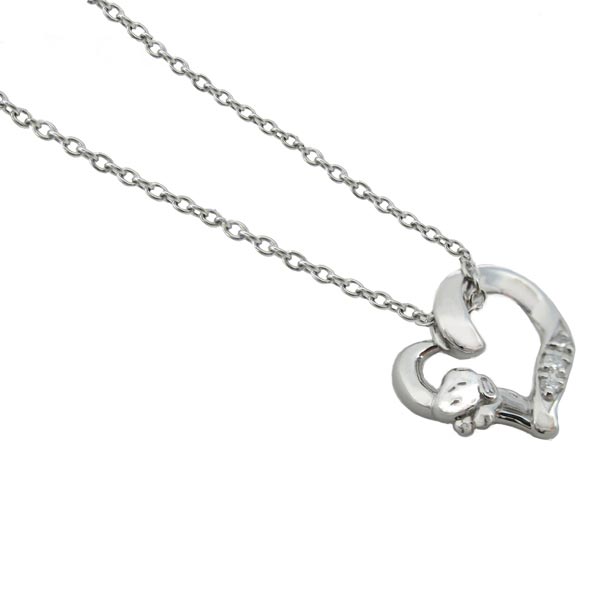 スヌーピー シルバーシリーズ オープンハート&スリーピング スヌーピー ペンダント