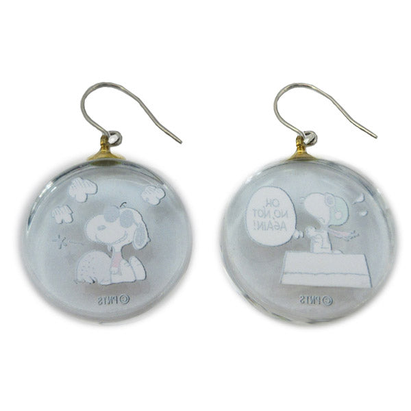 スヌーピー ガラスピアス (フライングエース&ジョー・クール)