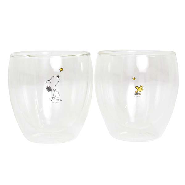 Peanuts LIFE&TIMESオリジナル 「BODUM」 コラボレーション ダブルウォールグラスセット