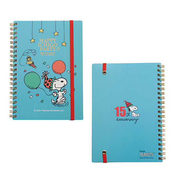 【おかいものSNOOPYオリジナル】 15th Anniversary リングノート&ミニボールペンセット