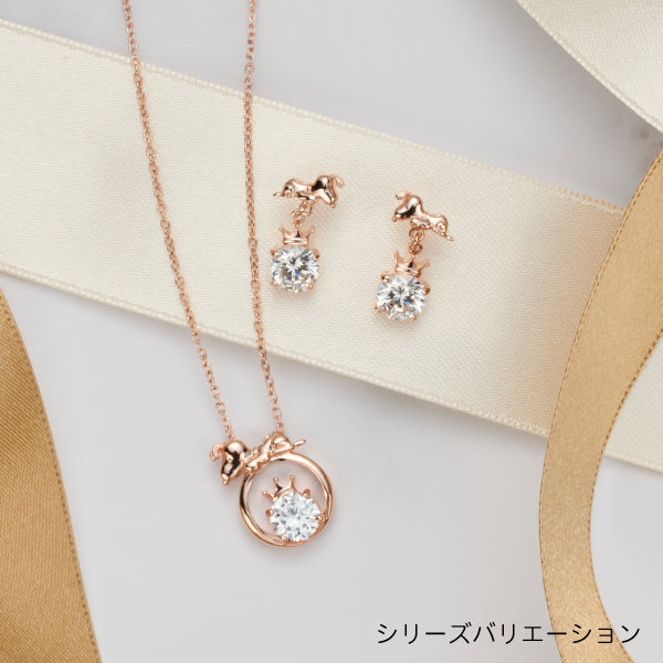 スヌーピー ビッグストーン&クラウンペンダント (75周年記念/ピンクゴールド)