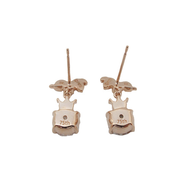 スヌーピー ビッグストーン&クラウンピアス (75周年記念/ピンクゴールド)