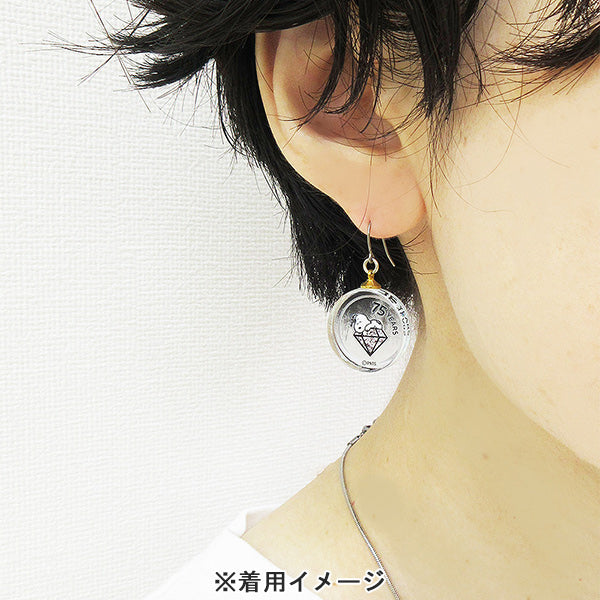 スヌーピー ガラスピアス (75周年記念 シルバー)