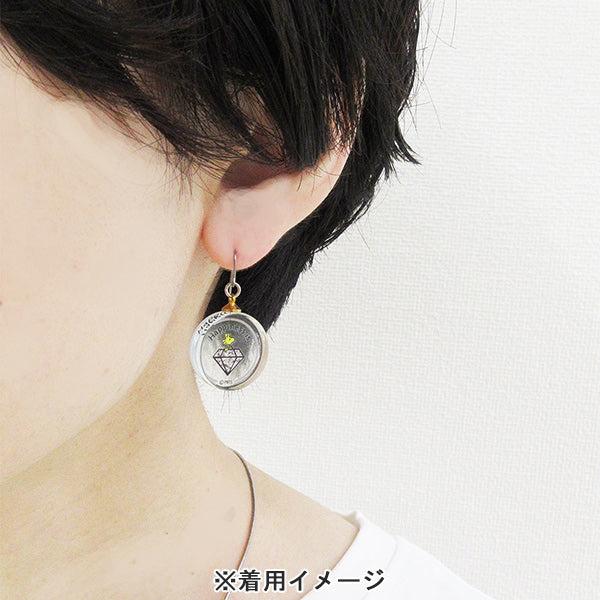スヌーピー ガラスピアス (75周年記念 シルバー)