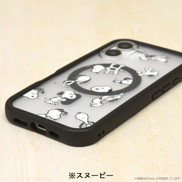 スヌーピー iPhone16 Pro MagSafe 対応 プランプフレームケース