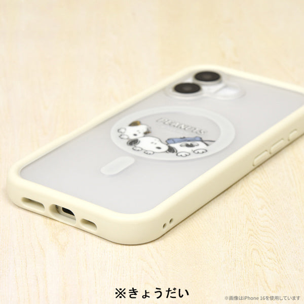 スヌーピー iPhone16 Pro MagSafe 対応 プランプフレームケース
