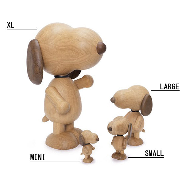 『BOYHOOD』北欧の天然オーク材オブジェ SNOOPY SMALL