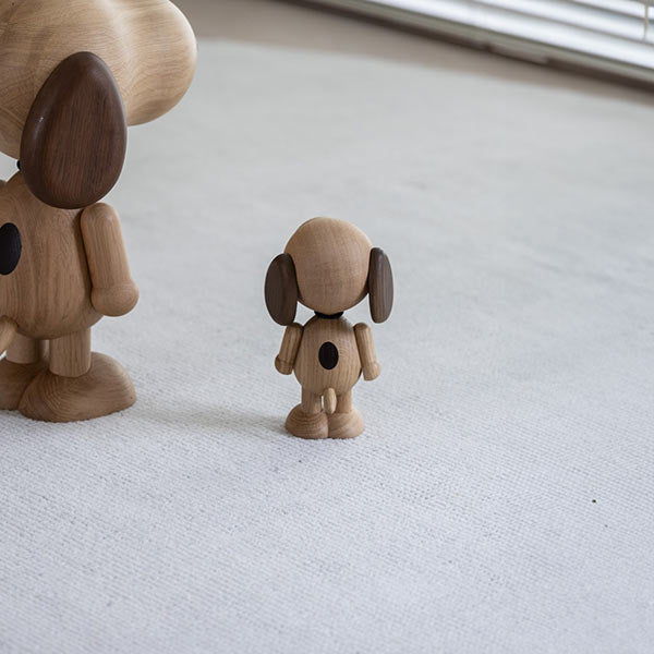 『BOYHOOD』北欧の天然オーク材オブジェ SNOOPY LARGE