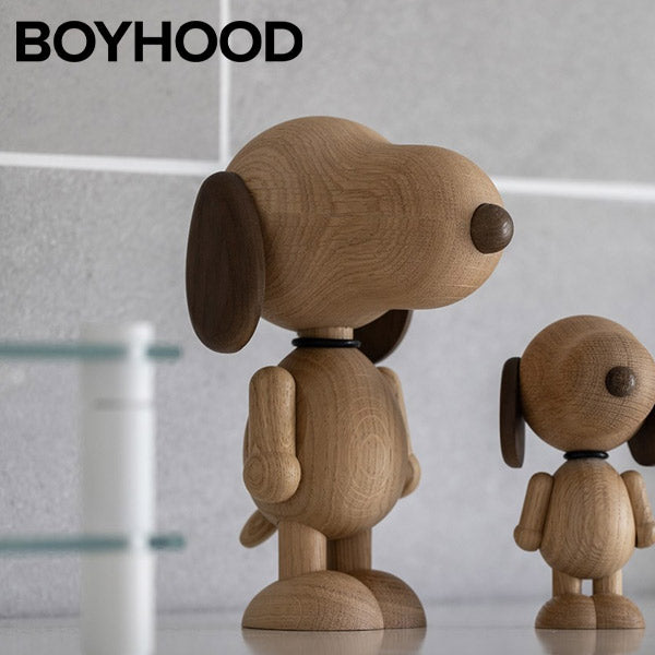 『BOYHOOD』北欧の天然オーク材オブジェ SNOOPY LARGE