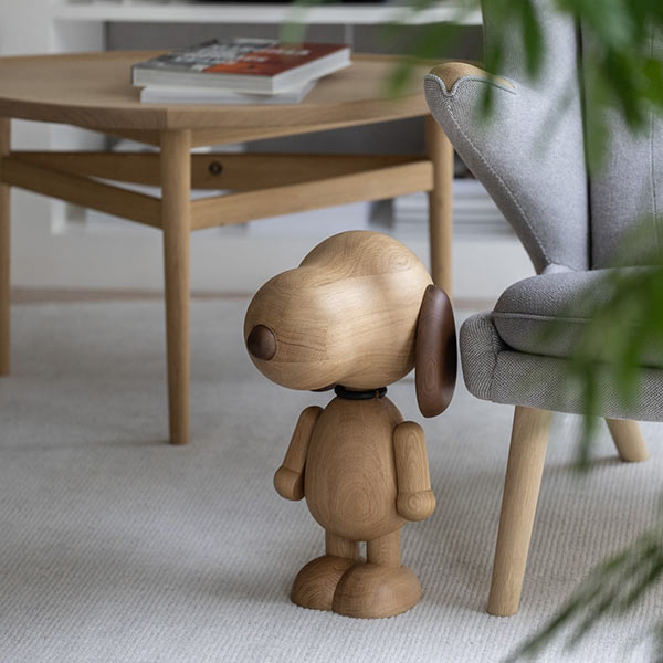 『BOYHOOD』北欧の天然オーク材オブジェ SNOOPY XL