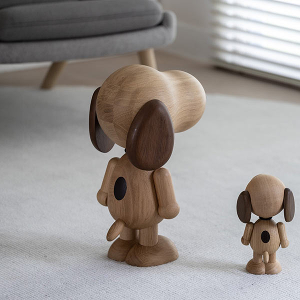 『BOYHOOD』北欧の天然オーク材オブジェ SNOOPY XL