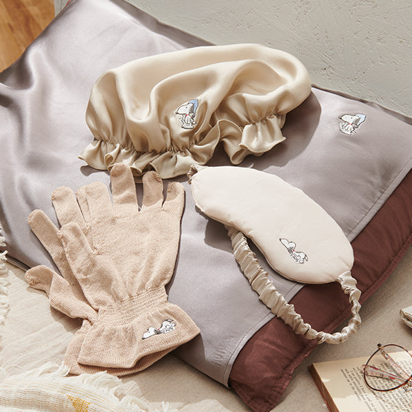 【おかいものSNOOPY限定】絹屋 シルク枕カバー