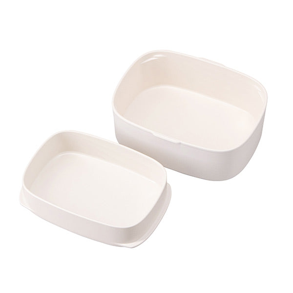 スヌーピー ワンタッチ2段ランチボックス (誰の足跡?)