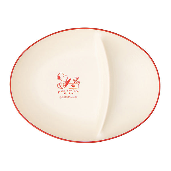 スヌーピー オーバルプレート仕切り付き (ホーローキッチン)