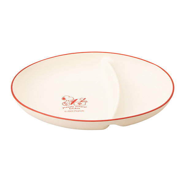 スヌーピー オーバルプレート仕切り付き (ホーローキッチン)