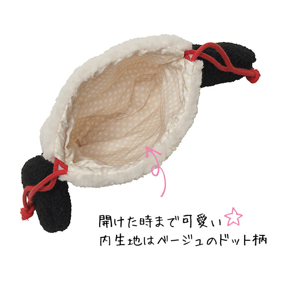 【おかいものSNOOPY限定】もこもこフェイス巾着