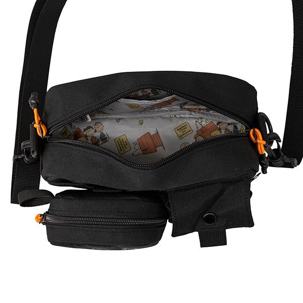 PEANUTS×OUTDOOR PRODUCTS ショルダーバッグ&コスメポーチ (黒)