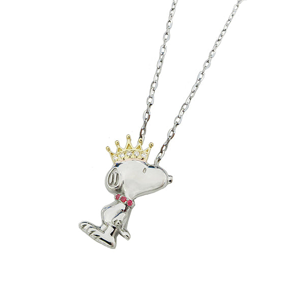 PT950/K18 スヌーピークラウンペンダント