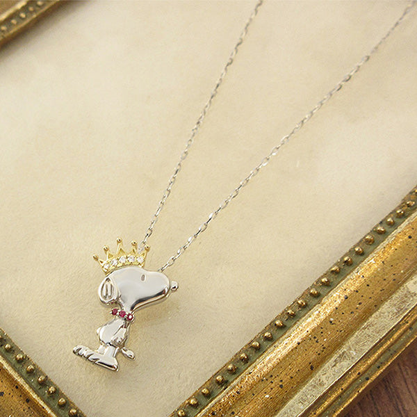 PT950/K18 スヌーピークラウンペンダント