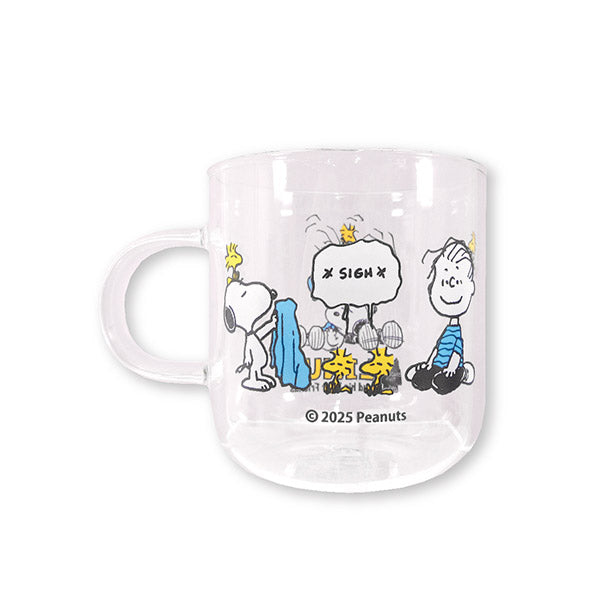 スヌーピー 耐熱ガラスマグ (SNOOPY and LINUS)