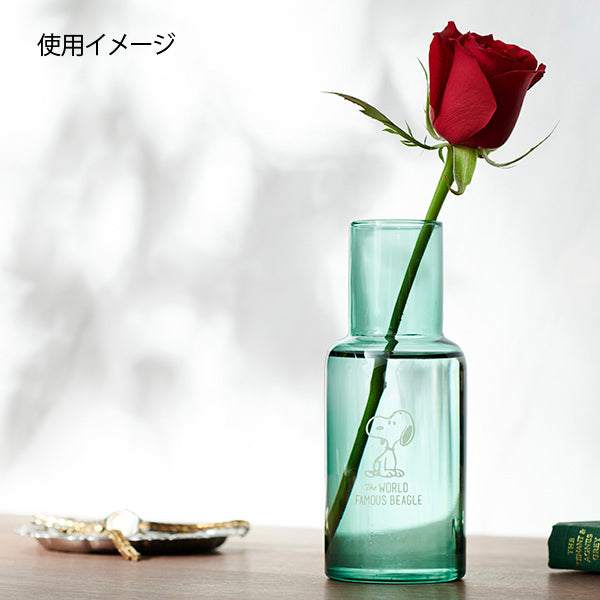 【おかいものSNOOPY限定】吹きガラス一輪挿し