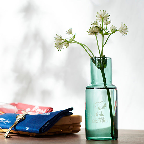 【おかいものSNOOPY限定】吹きガラス一輪挿し