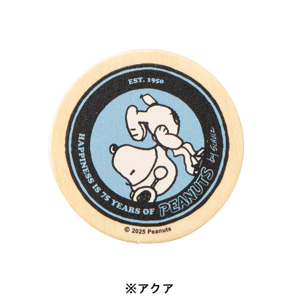 スヌーピー 75周年 丸型マグネット