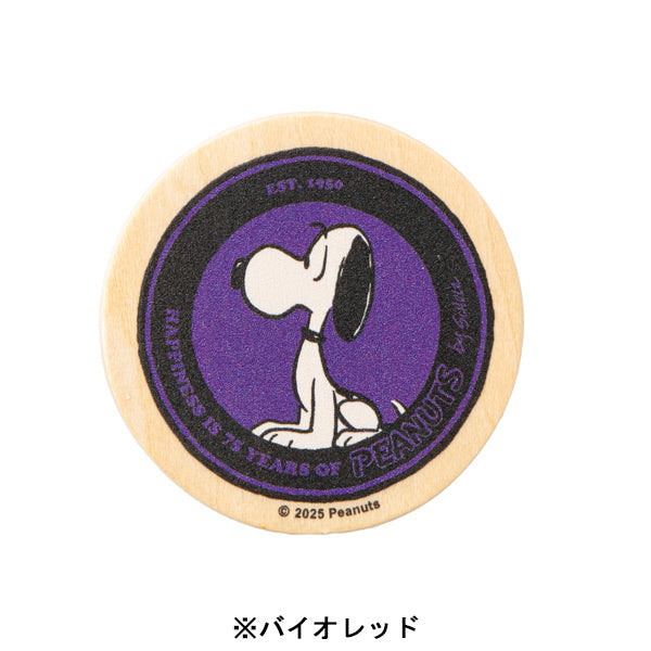 スヌーピー 75周年 丸型マグネット
