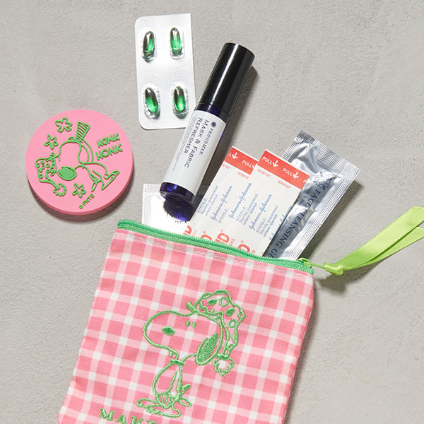 【おかいものSNOOPY限定】ポーチ&ミラーセット (MAKE MY DAY!)