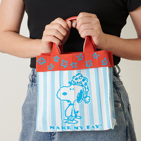 【おかいものSNOOPY限定】KNT365 ニットミニトート (MAKE MY DAY!)