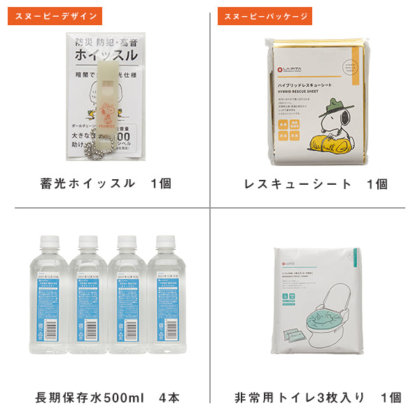 【おかいものSNOOPY限定】LA・PITA 防災リュック(一人用)