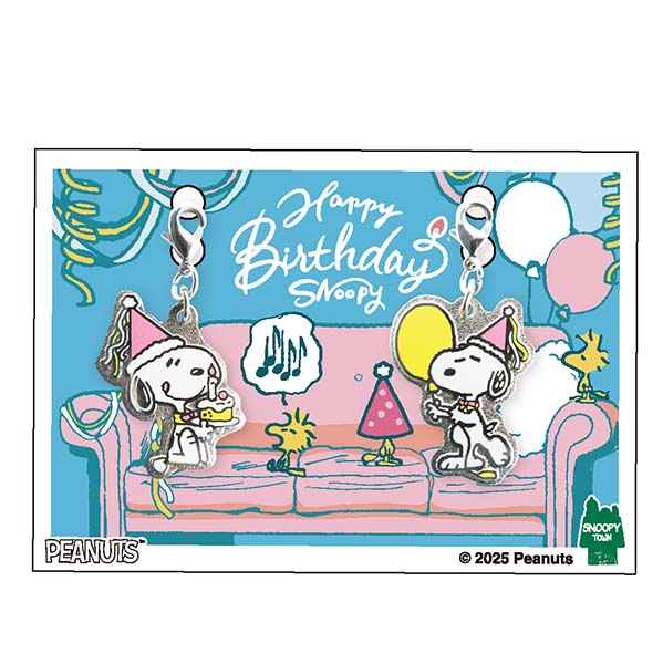 スヌーピー チャーム2個セット (HAPPY BIRTHDAY SNOOPY)