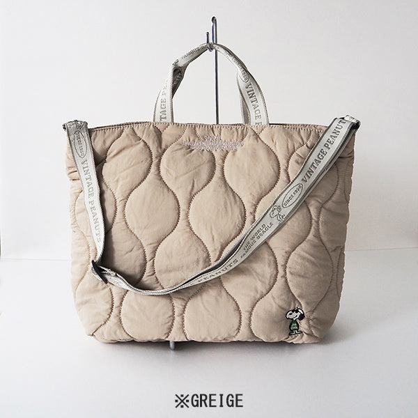 スヌーピー キルティングトートL (2025デザイン)