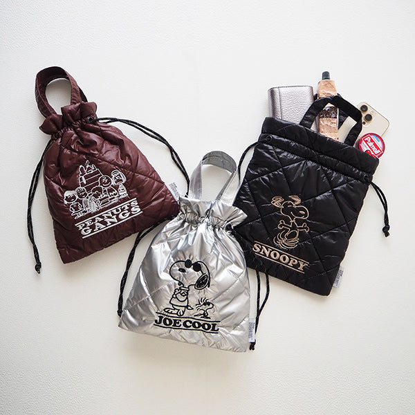 スヌーピー パフィー巾着トート