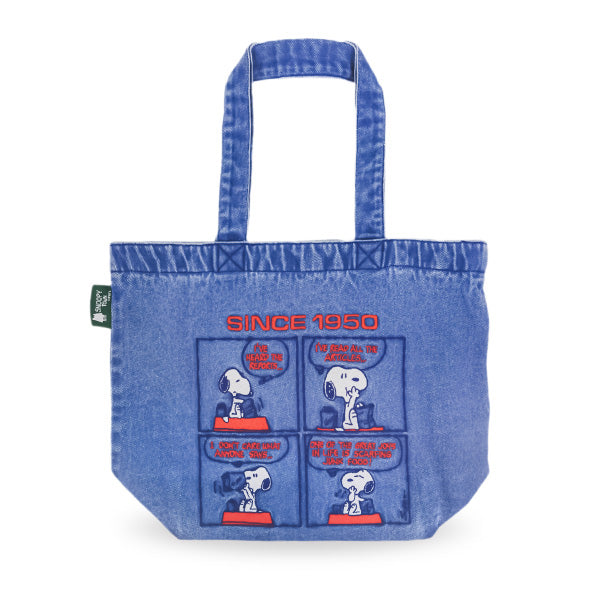 スヌーピー 刺繍デニムB4トート (SNOOPYドーナツ)