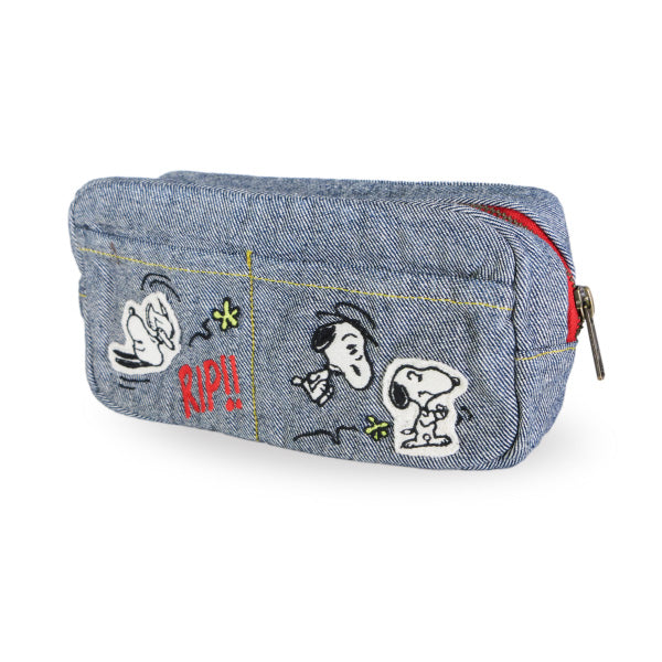 スヌーピー 刺繍デニムポーチ (SNOOPY)